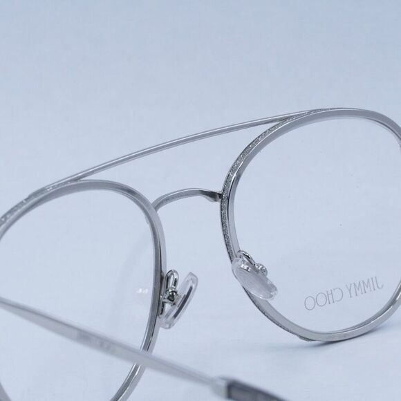 Jimmy Choo JC230 0YB7 00 Eyeglasses Silver 51mm Round Frame - Picture 8 of 9